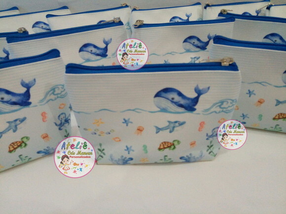 Necessaire Personalizada Fundo Do Mar Aguarela