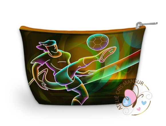 Necessaire Personalizada Futebol Neon