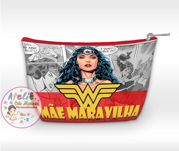 NECESSAIRE PERSONALIZADA MÃE MULHER MARAVILHA