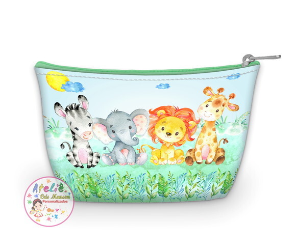 Necessaire personalizada Safári Aquarela