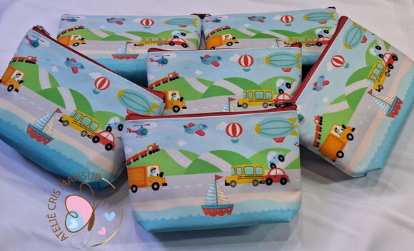 Necessaires Personalizadas Meios de Transportes