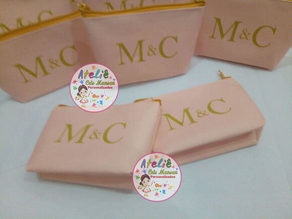 Necessaire Personalizada Casamento Rosa Chá