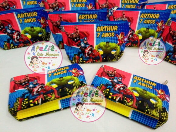 Necessaire Personalizada Heróis Avengers