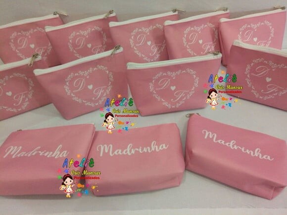 Necessaire personalizada Para madrinha de Casamento