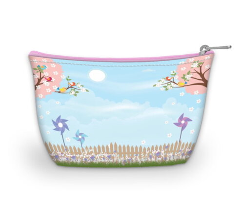 Necessaire Jardim cataventos e pássaros