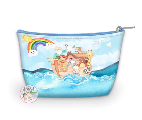 Necessaire Personalizada - Tema A Arca de Noé Aquarela