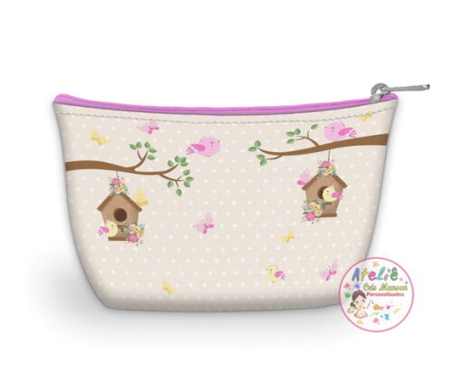 Necessaire Personalizada - Tema Jardim encantado