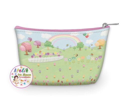 Necessaire Personalizada - Tema Jardim encantado Candy