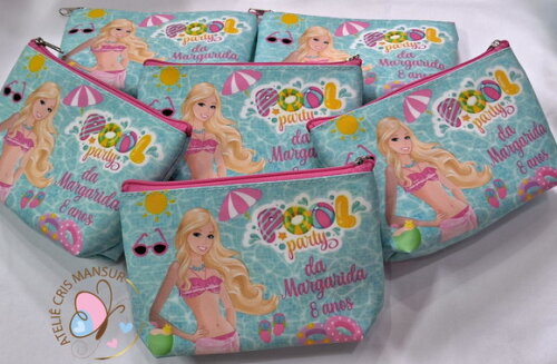 Necessaire Personalizada -tema Pool Party da Barbie