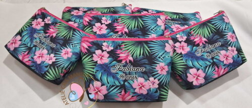 Necessaire Personalizada Floral Tropical