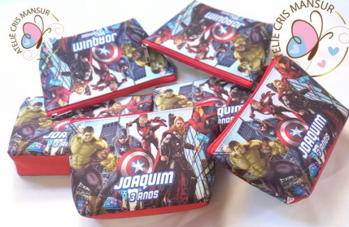 Necessaire Personalizada Heróis Avengers