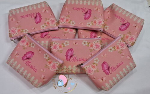 Necessaire Personalizada Jardim das Borboletas Assim das Bor