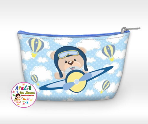 Necessaire Personalizado - Tema Urso aviador