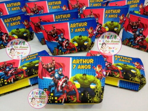 Necessaire Personalizada Heróis Avengers
