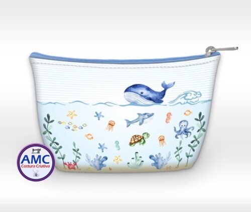 Necessaire personalizada Fundo do mar