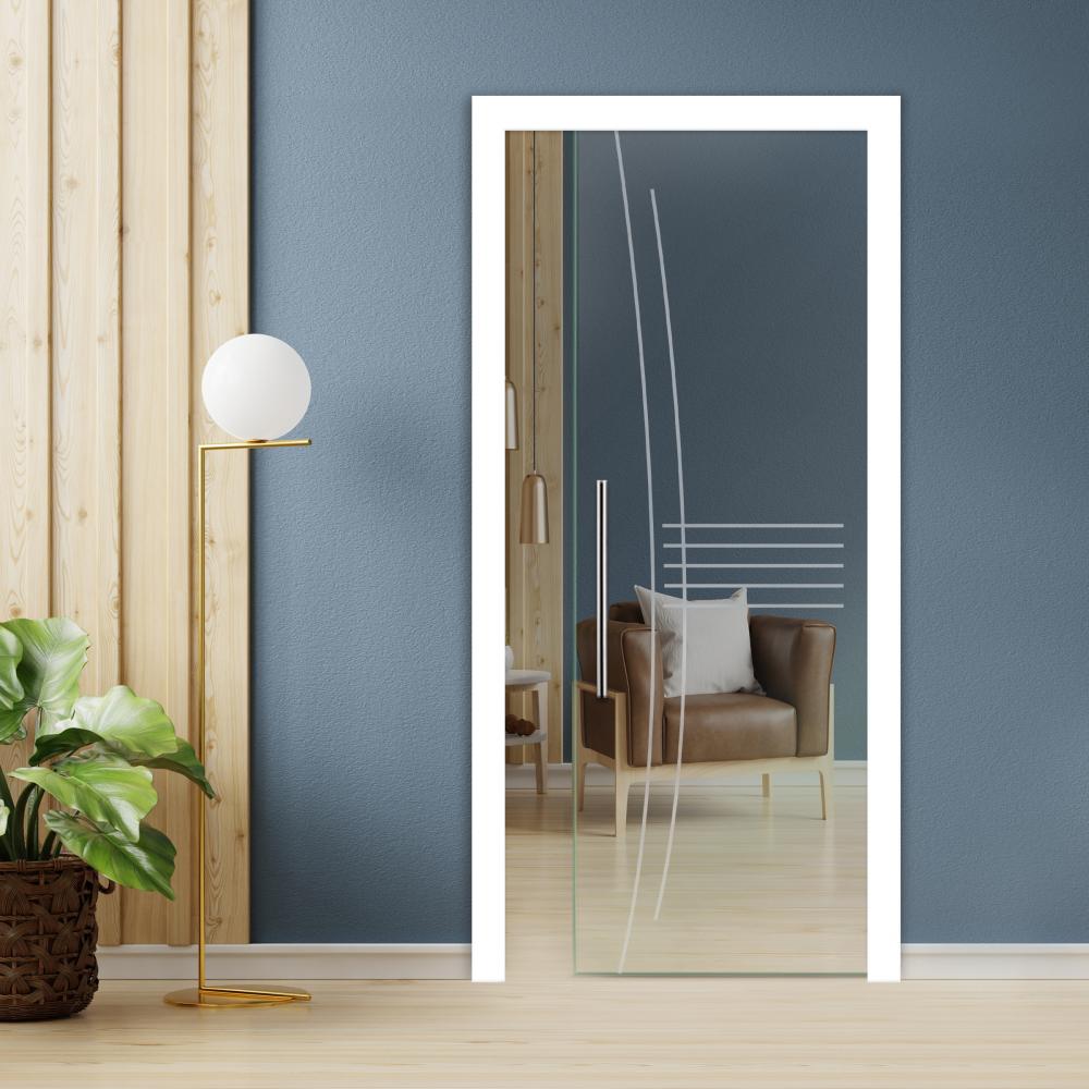 Adesivo Jateado Para Portas de Vidro 215x100 cm