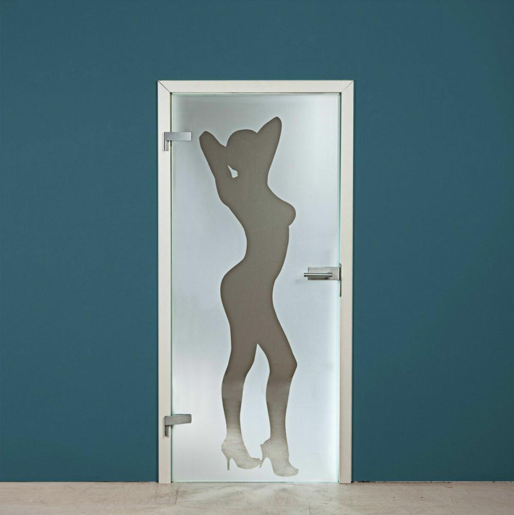 Adesivo Jateado Para Portas de Vidro 215x100 cm Silhueta