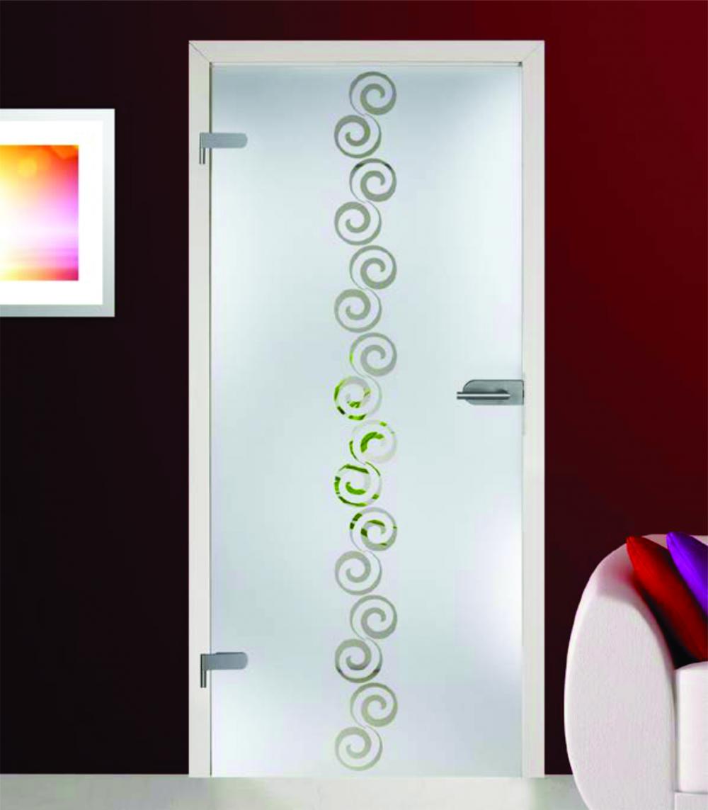 Adesivo Jateado Para Portas de Vidro 215x100 cm Caracois