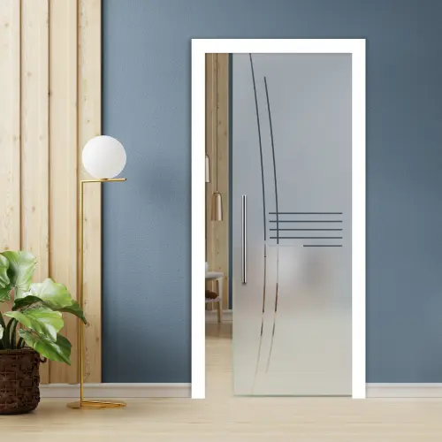 Adesivo Jateado Para Portas de Vidro 215x100 cm