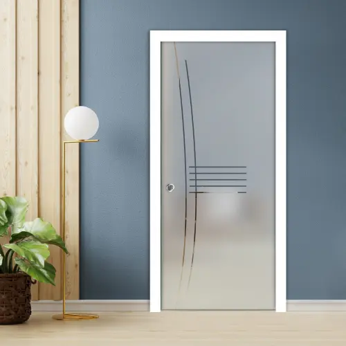 Adesivo Jateado Para Portas de Vidro 215x100 cm