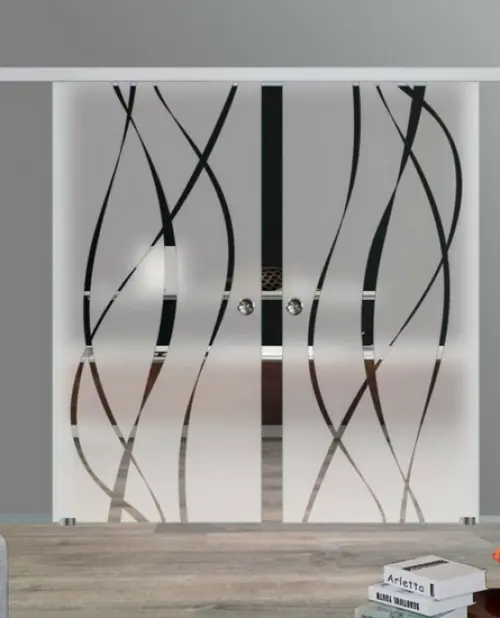 Adesivo Jateado Para Portas de Vidro 215x100 cm Fantasia