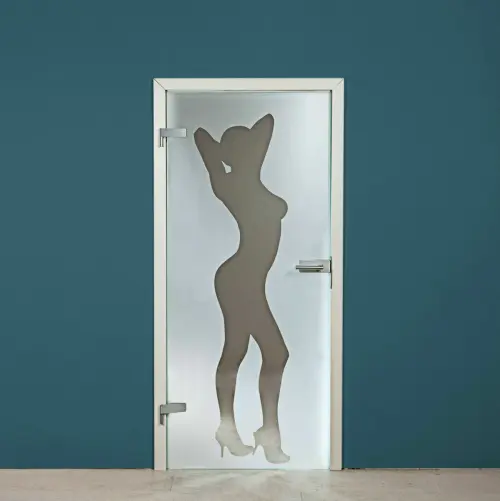 Adesivo Jateado Para Portas de Vidro 215x100 cm Silhueta