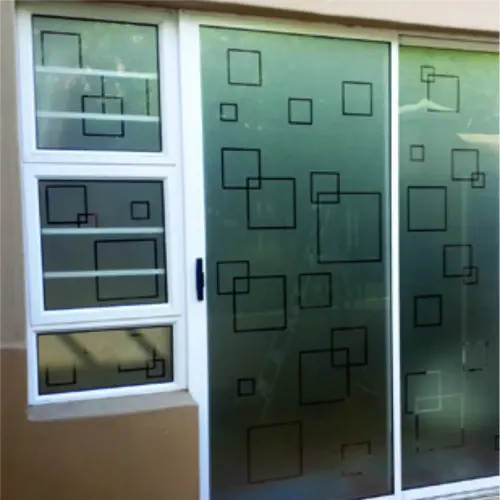 Adesivo Jateado Para Portas de Vidro 210x100 cm Geométrico