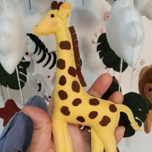 Móbile Safari Selva em Feltro para Berço | Decoração Infantil