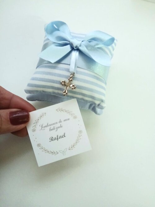Lembrancinha de batizado com tag personalizada kit 15 lembrancinh