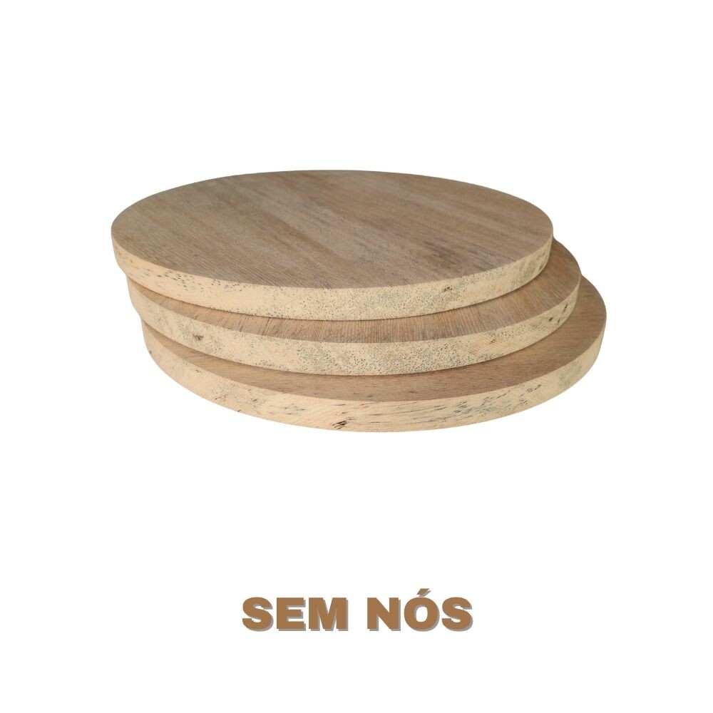Bolacha de Madeira 29 Cm Sem Nós
