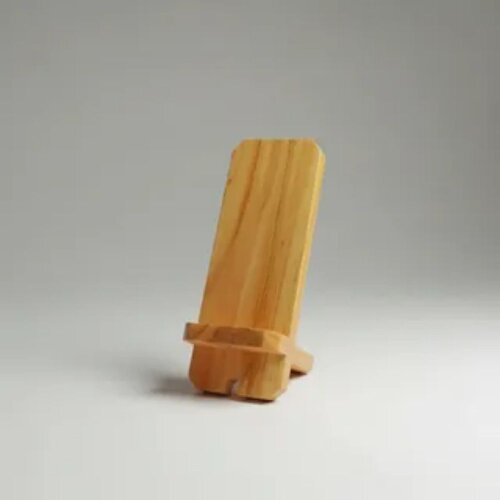 Suporte De Mesa Para Celular Em Madeira Artesanal