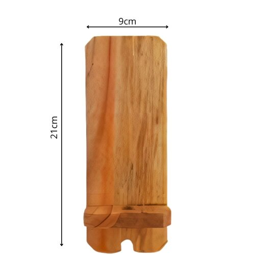 Suporte De Mesa Para Celular Em Madeira Artesanal