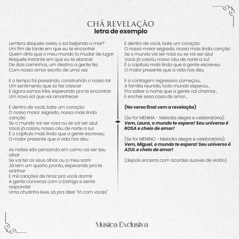 Música Personalizada para Gestante | Descubra Menino ou Menina
