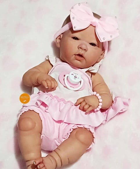 Bebê Reborn Menina Realista Recém Nascida Toda Articulável