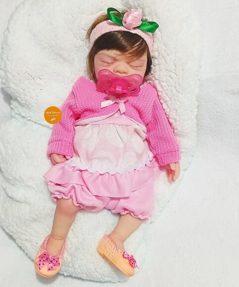 Bebê Reborn Menina Toda em Silicone Sólido Super Realista