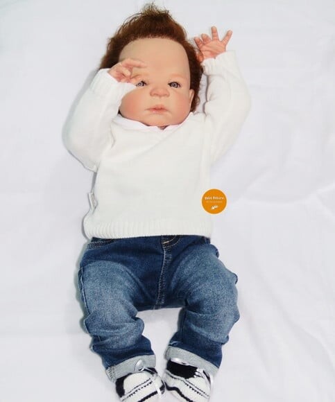 Bebê Reborn Menino Parece de Verdade Siliconado Articulável