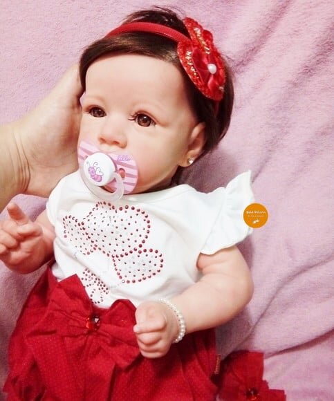 Bebê Reborn Menina Detalhes Reais Bebê Muito Fofa Siliconada