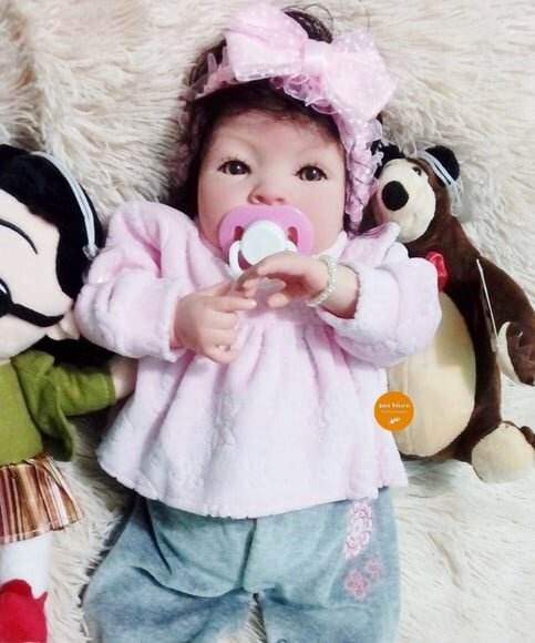 Bebê Reborn Menina Detalhes Realistas Bebê Linda e Fofa