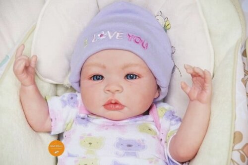 Bebê Reborn Menina Realista Bebê Barato com Olhos Azuis