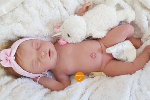 Bebê Reborn Menina Toda em Silicone Sólido com Lindo Enxoval