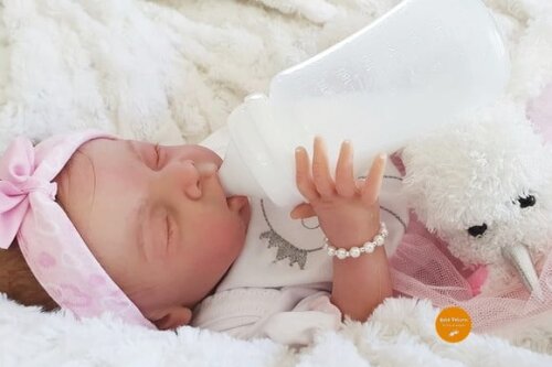 Bebê Reborn Menina Toda em Silicone Sólido com Lindo Enxoval