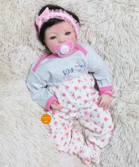 Boneca Bebê Reborn Menina Bebê Realista com Chupeta Promoção