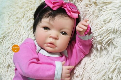 Boneca Bebê Reborn Menina Detalhes Reais Linda com Enxoval