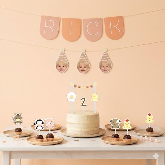 Kit Festa Personalizada Fazendinha Rostinho | Artesanou