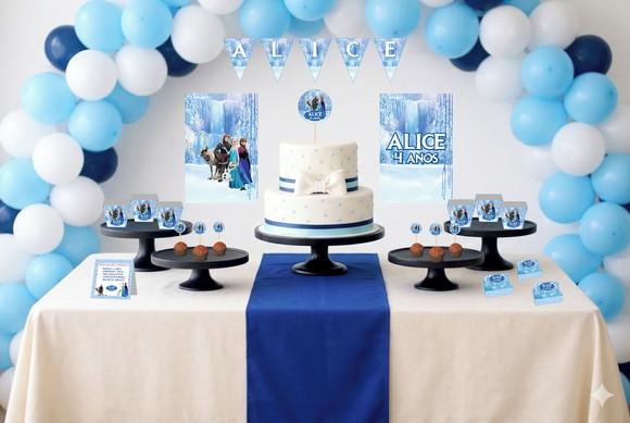 Kit Festa Personalizada Só Um Bolinho Frozen - Tam m