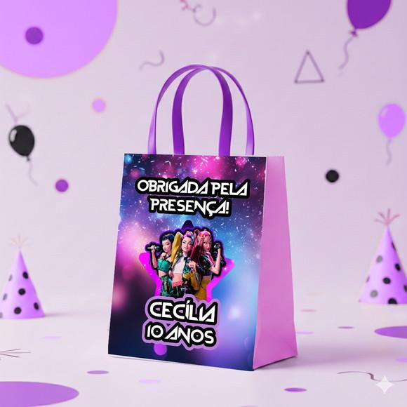 Sacolinha Personalizada Guerreiras K-pop Lembrancinha Tam P