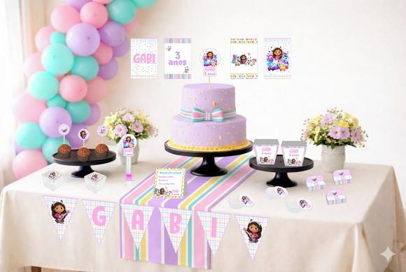 Kit Festa Personalizada a Casa Mágica da Gabby - Tamanho P