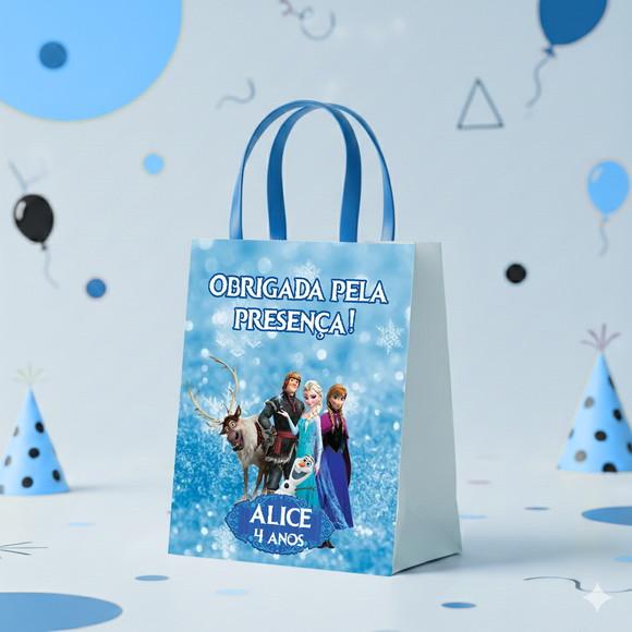 Sacolinha Personalizada Frozen - Lembrancinha Festa - Tam P