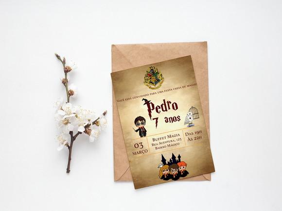 Convite Digital Personalizado Harry Potter Cute