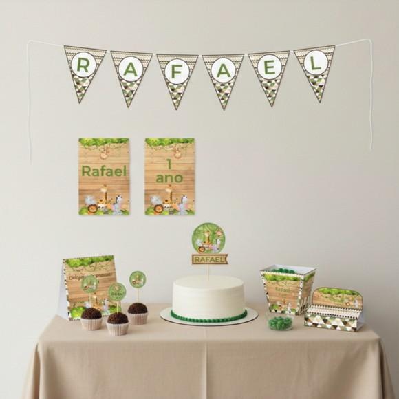 Kit Festa Personalizada Só Um Bolinho Safari Cute - Tam m